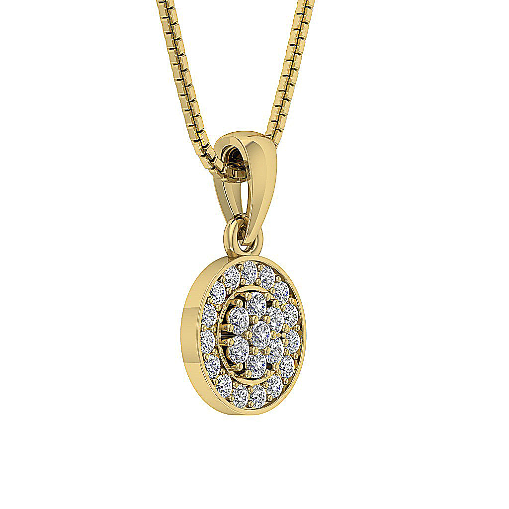 The Leonidas Genuine Diamond 14k Gold Fashion Pendant