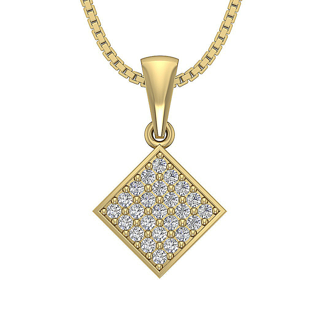 The Martin Solid Gold Genuine Diamond Fashion Pendant