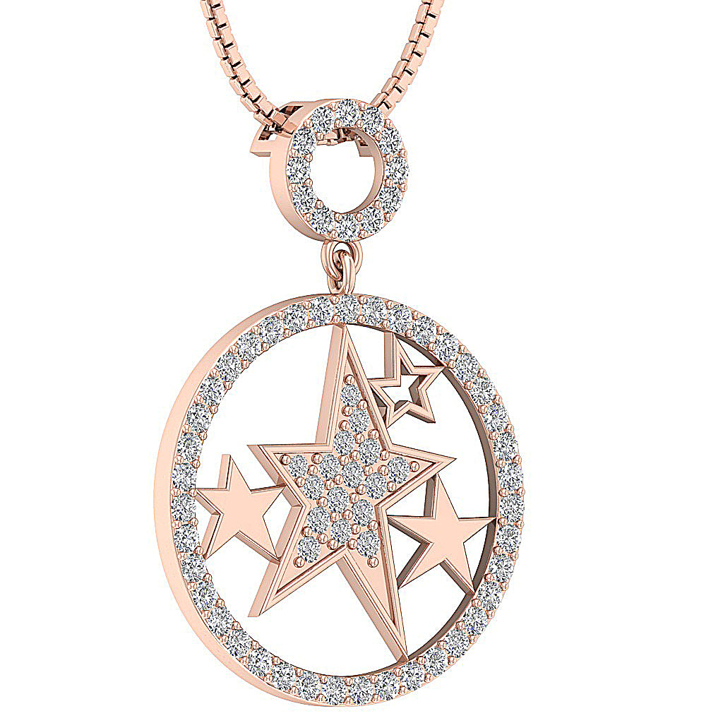 The Maximus Natural Diamond Gold Designer Fashion Pendant