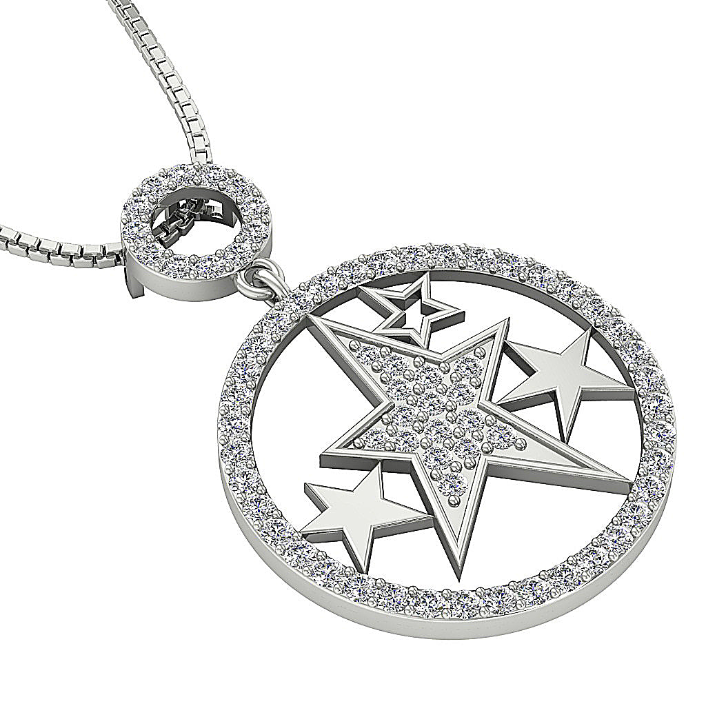 The Maximus Natural Diamond Gold Designer Fashion Pendant