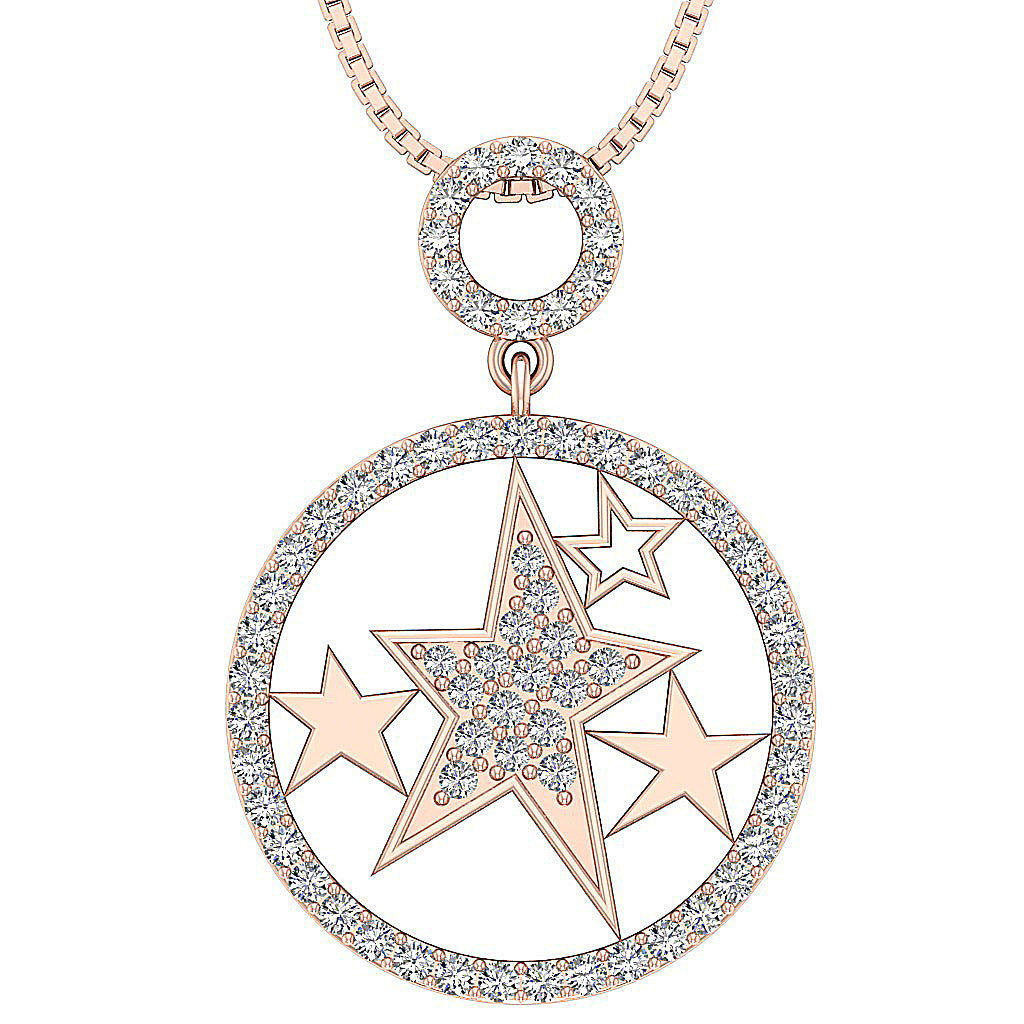 The Maximus Natural Diamond Gold Designer Fashion Pendant