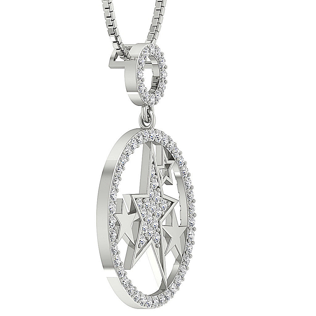 The Maximus Natural Diamond Gold Designer Fashion Pendant