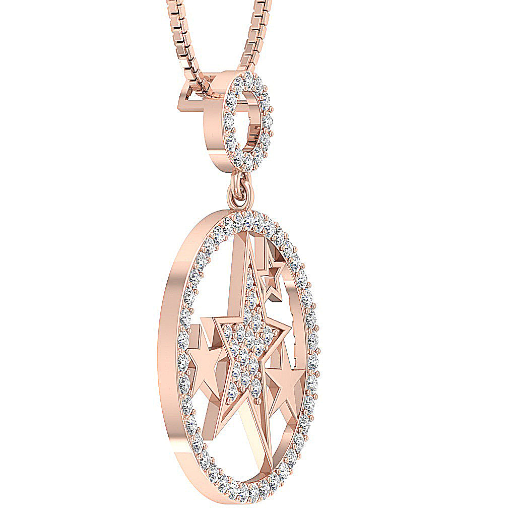 The Maximus Natural Diamond Gold Designer Fashion Pendant