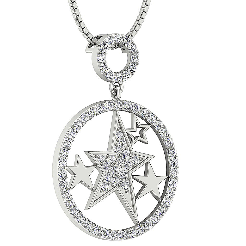 The Maximus Natural Diamond Gold Designer Fashion Pendant