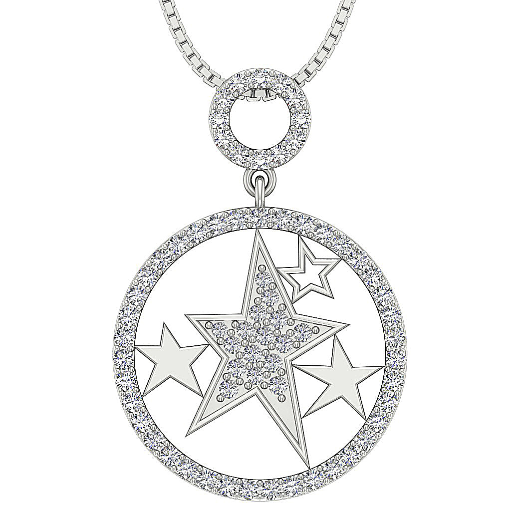 The Maximus Natural Diamond Gold Designer Fashion Pendant