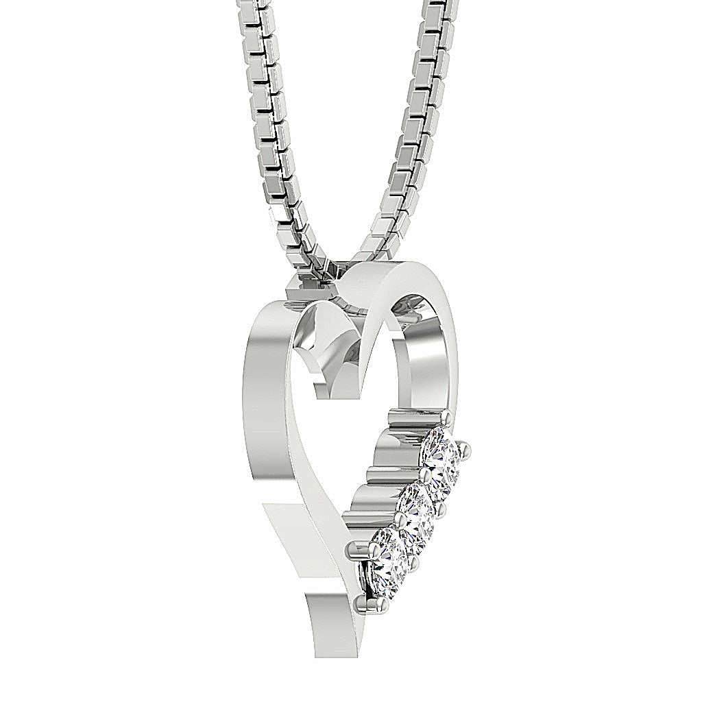 The Rowan Love Of Heart Classic Gold Diamond Pendant