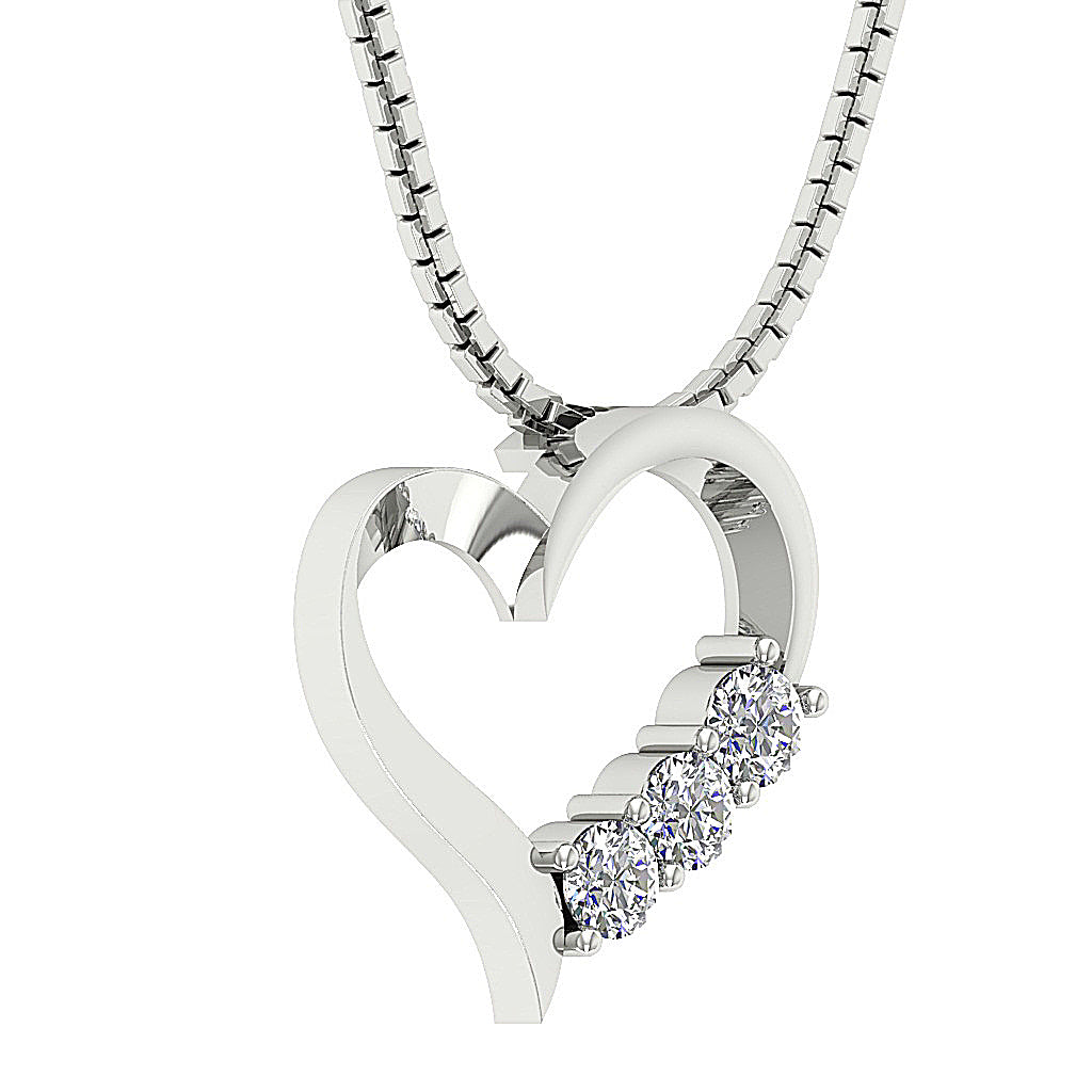 The Rowan Love Of Heart Classic Gold Diamond Pendant