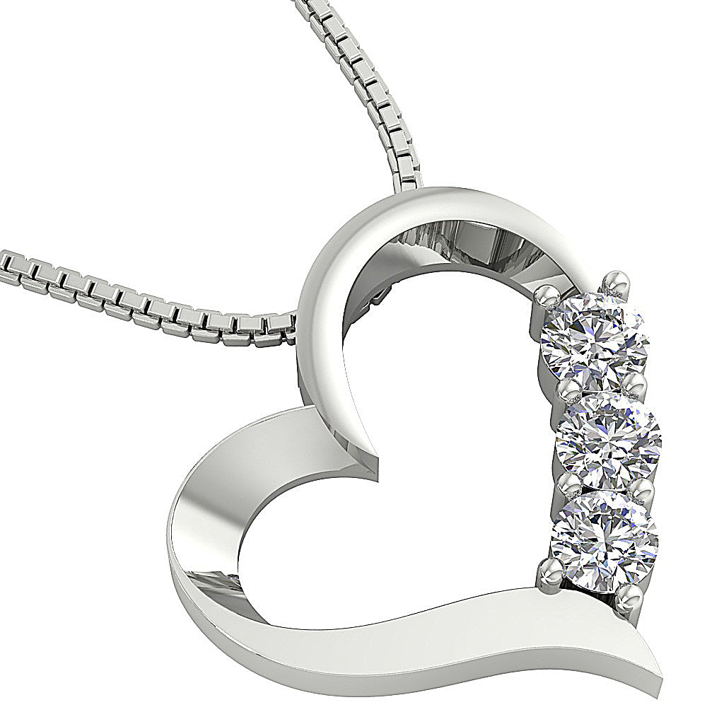 The Rowan Love Of Heart Classic Gold Diamond Pendant