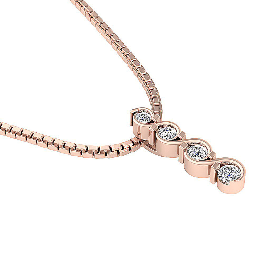 The Graham Round Diamond Journey Fashion Pendant