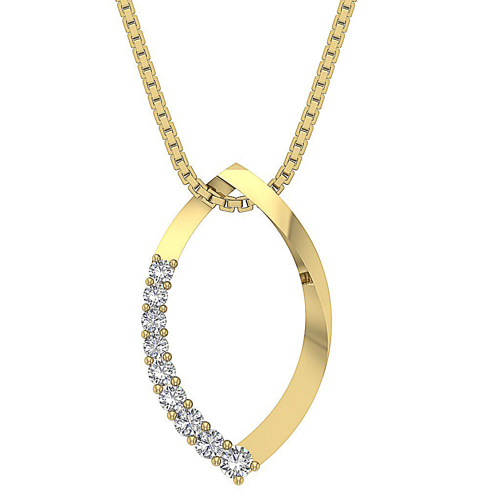 The Dominic Natural Diamond Gold Fashion Pendant