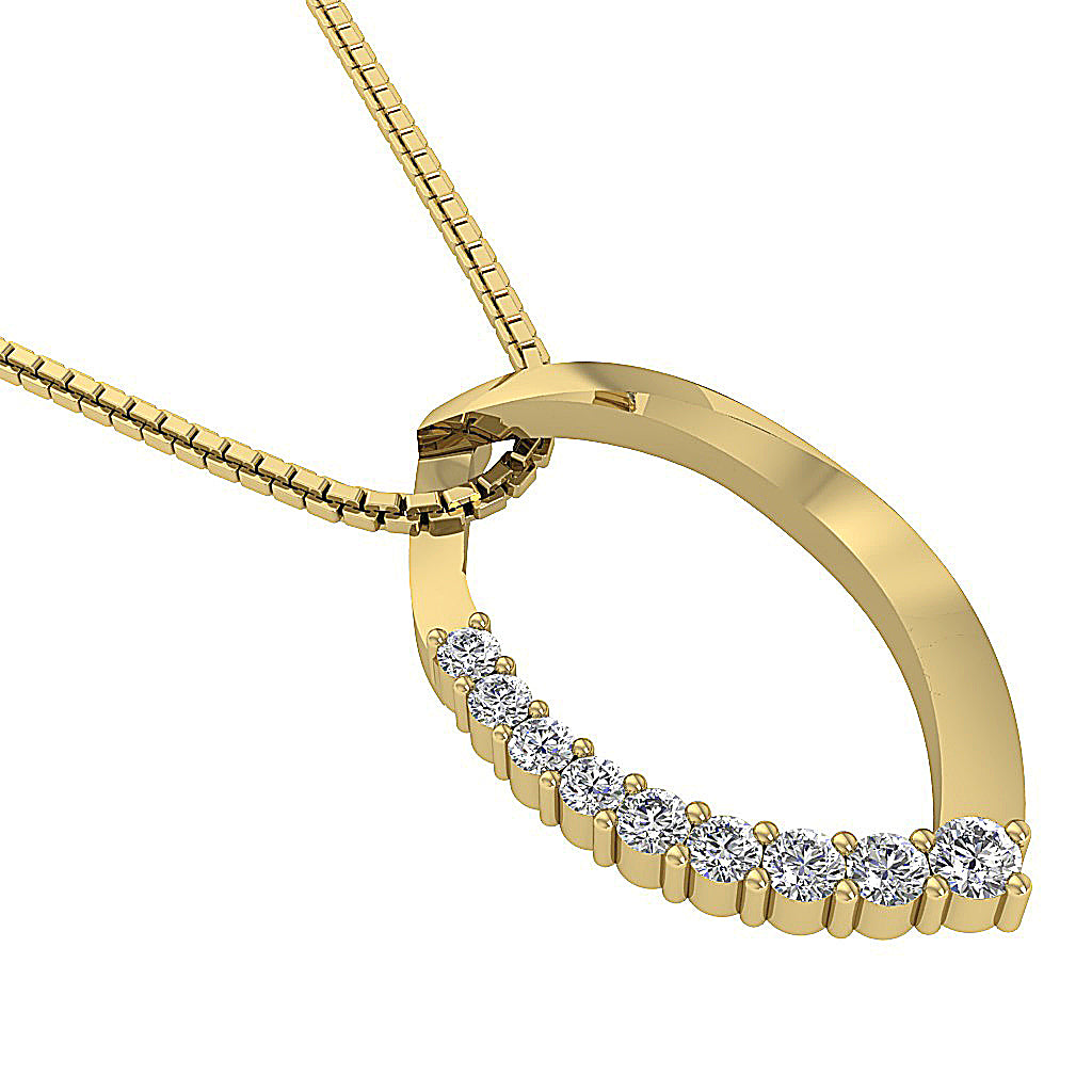 The Dominic Natural Diamond Gold Fashion Pendant