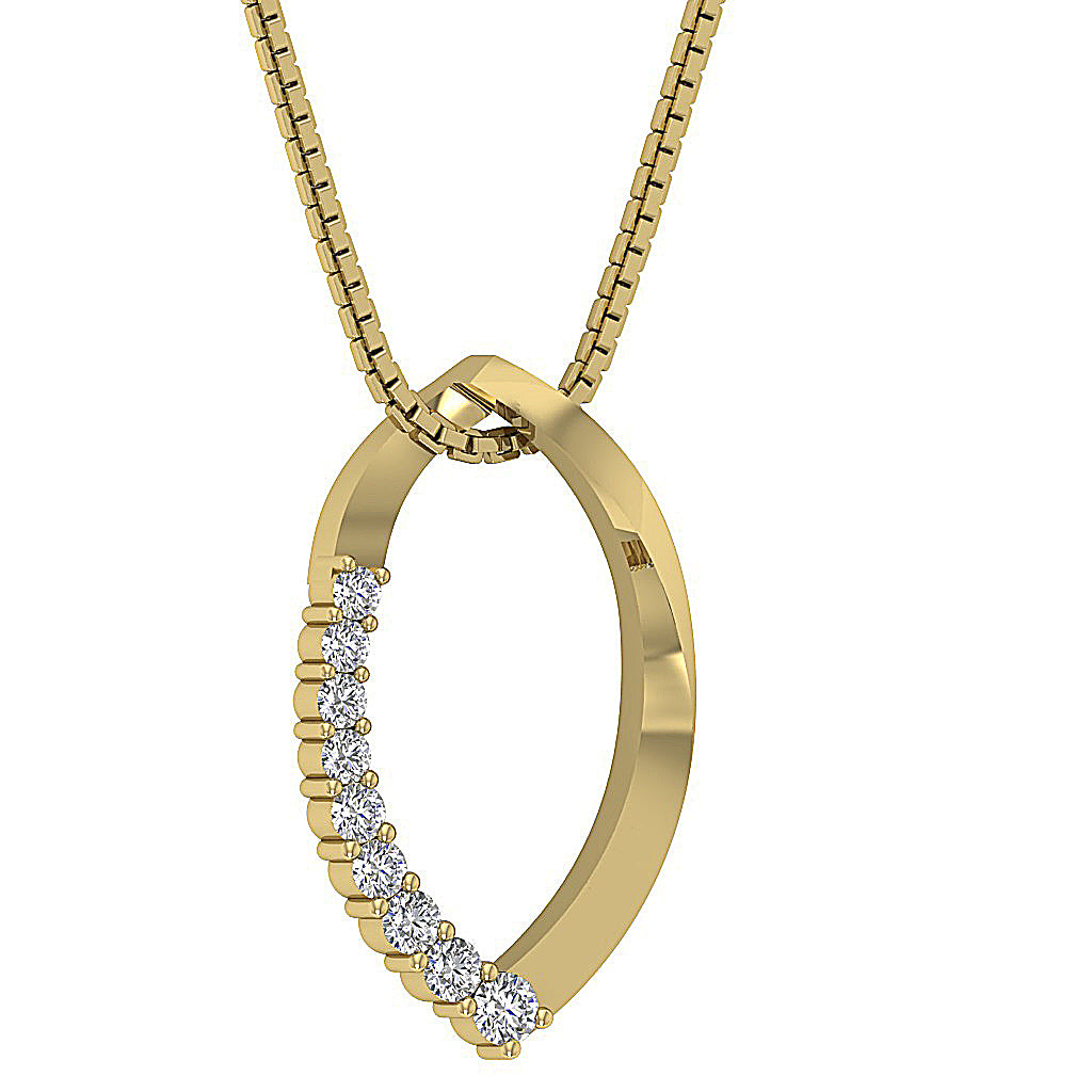 The Dominic Natural Diamond Gold Fashion Pendant