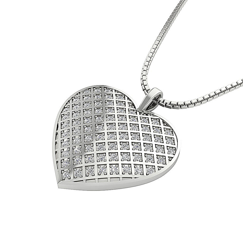 The Koa Diamond For Good Heart Diamond Gold Pendant