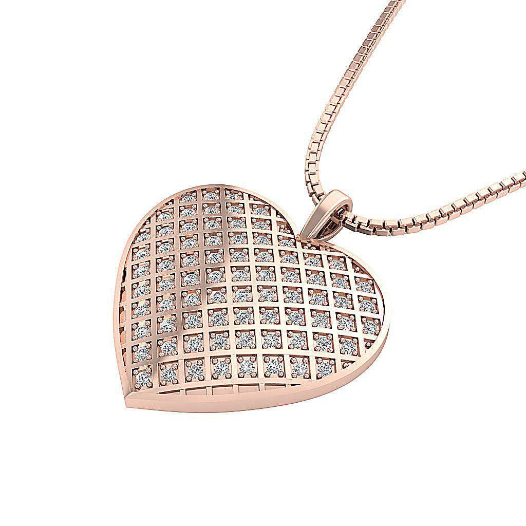 The Koa Diamond For Good Heart Diamond Gold Pendant