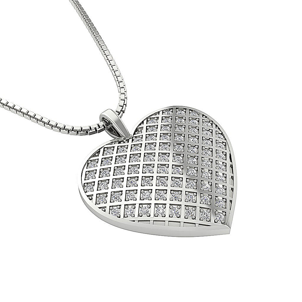 The Koa Diamond For Good Heart Diamond Gold Pendant