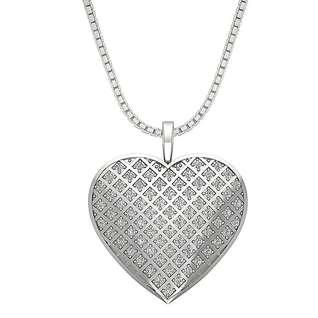 The Koa Diamond For Good Heart Diamond Gold Pendant