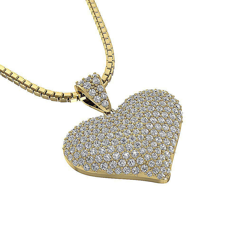 The Stevie Solid Gold Heart Pendant necklace For Women