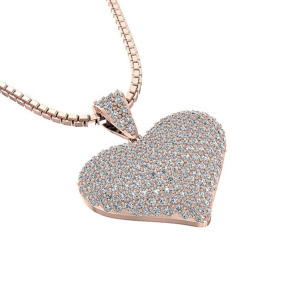 The Stevie Solid Gold Heart Pendant necklace For Women