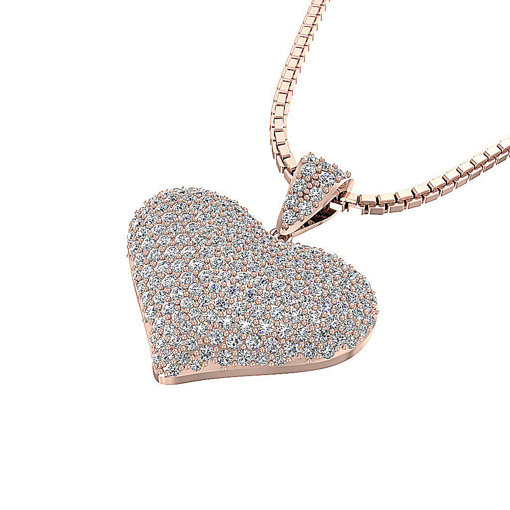The Stevie Solid Gold Heart Pendant necklace For Women