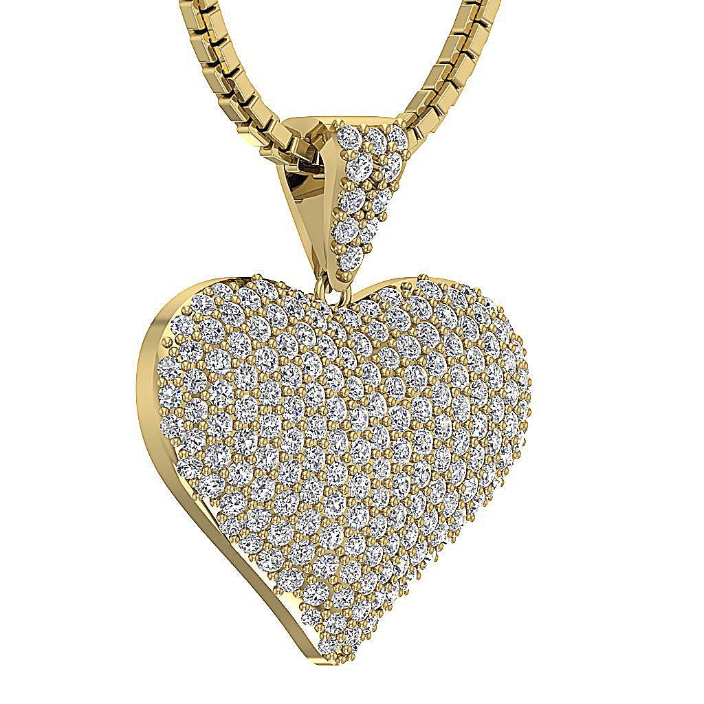 The Stevie Solid Gold Heart Pendant necklace For Women