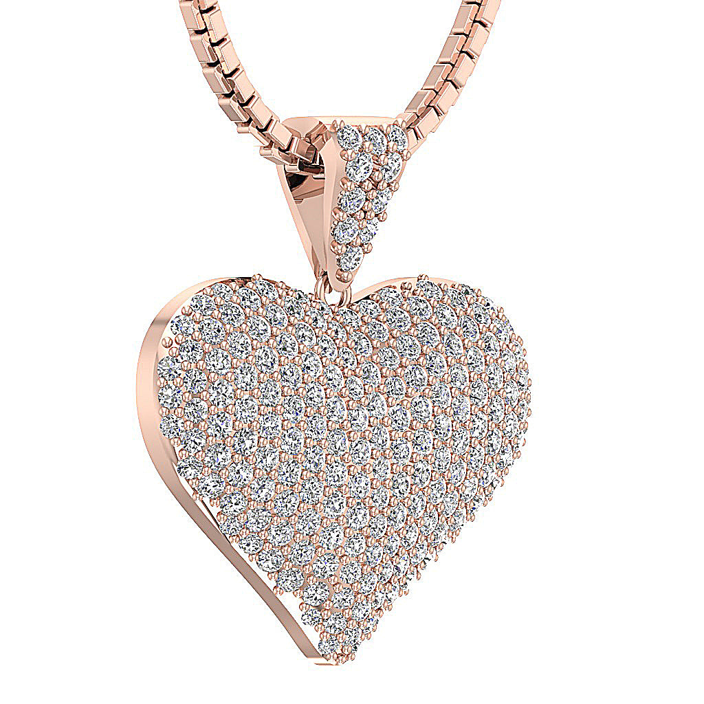 The Stevie Solid Gold Heart Pendant necklace For Women