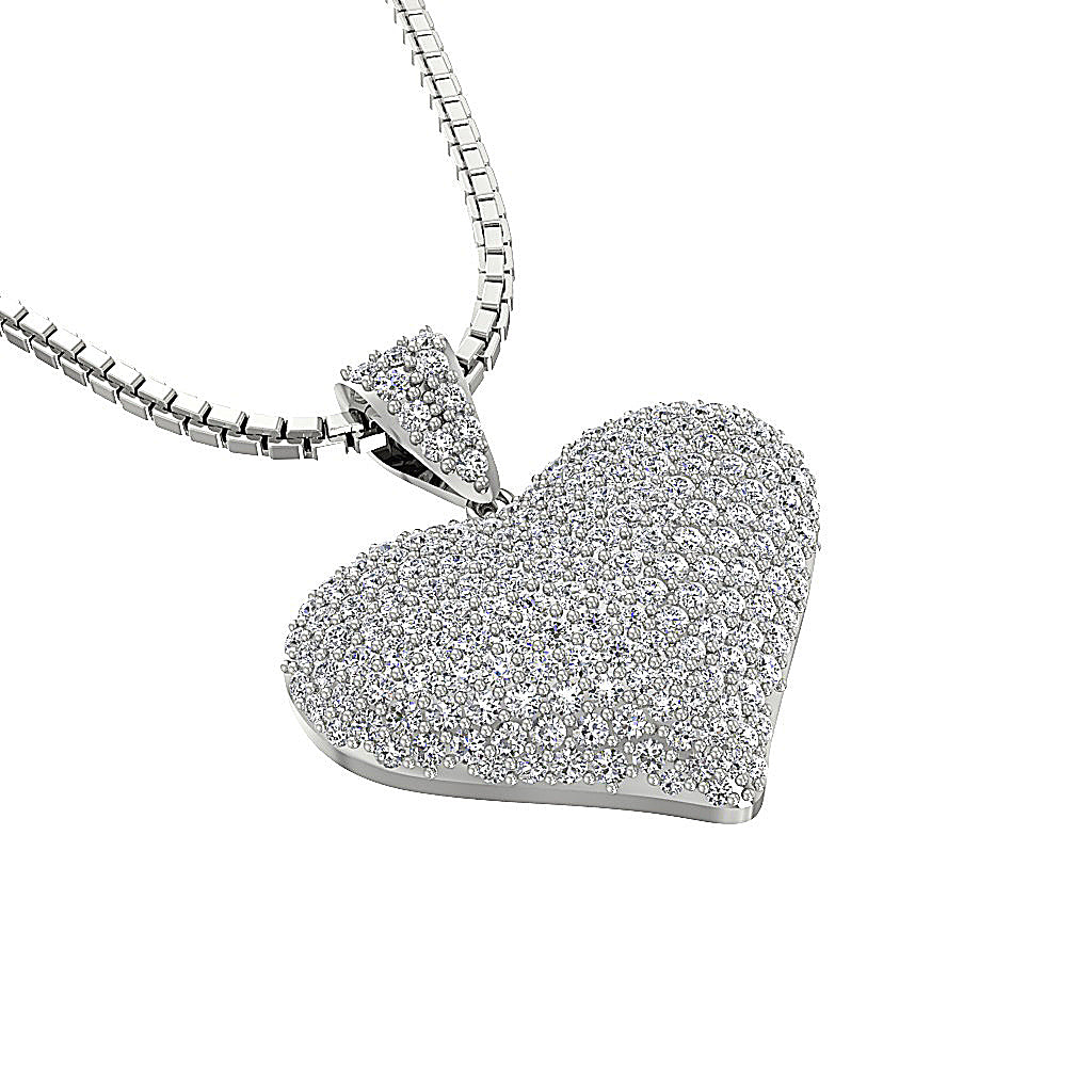 The Stevie Solid Gold Heart Pendant necklace For Women