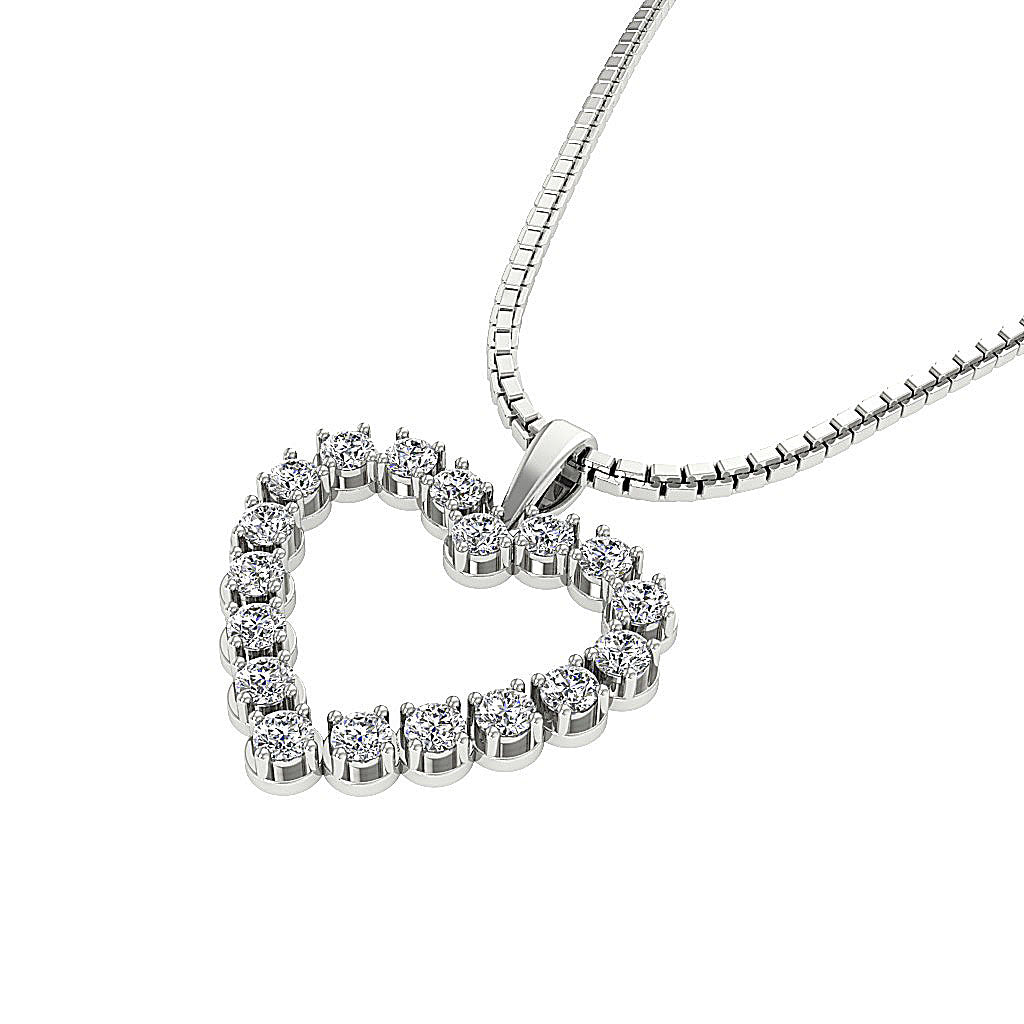 The Killian Gold Pave Set Heart Diamond Pendant