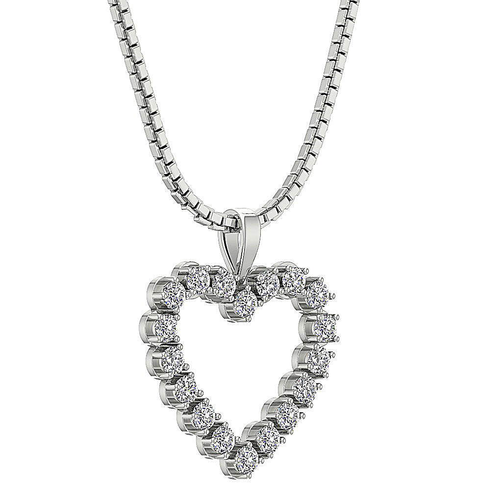 The Killian Gold Pave Set Heart Diamond Pendant
