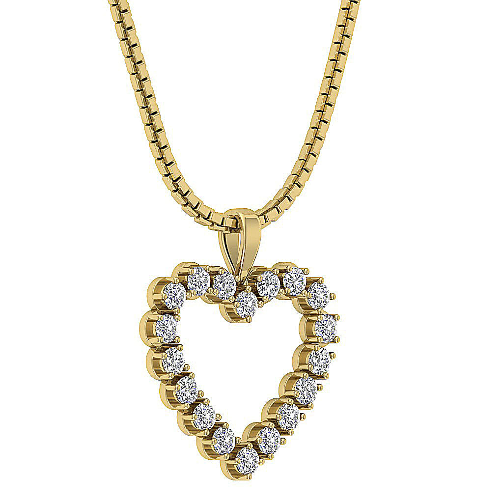 The Killian Gold Pave Set Heart Diamond Pendant