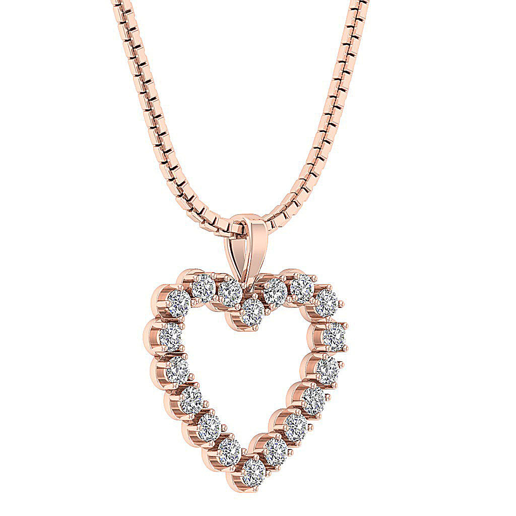 The Killian Gold Pave Set Heart Diamond Pendant