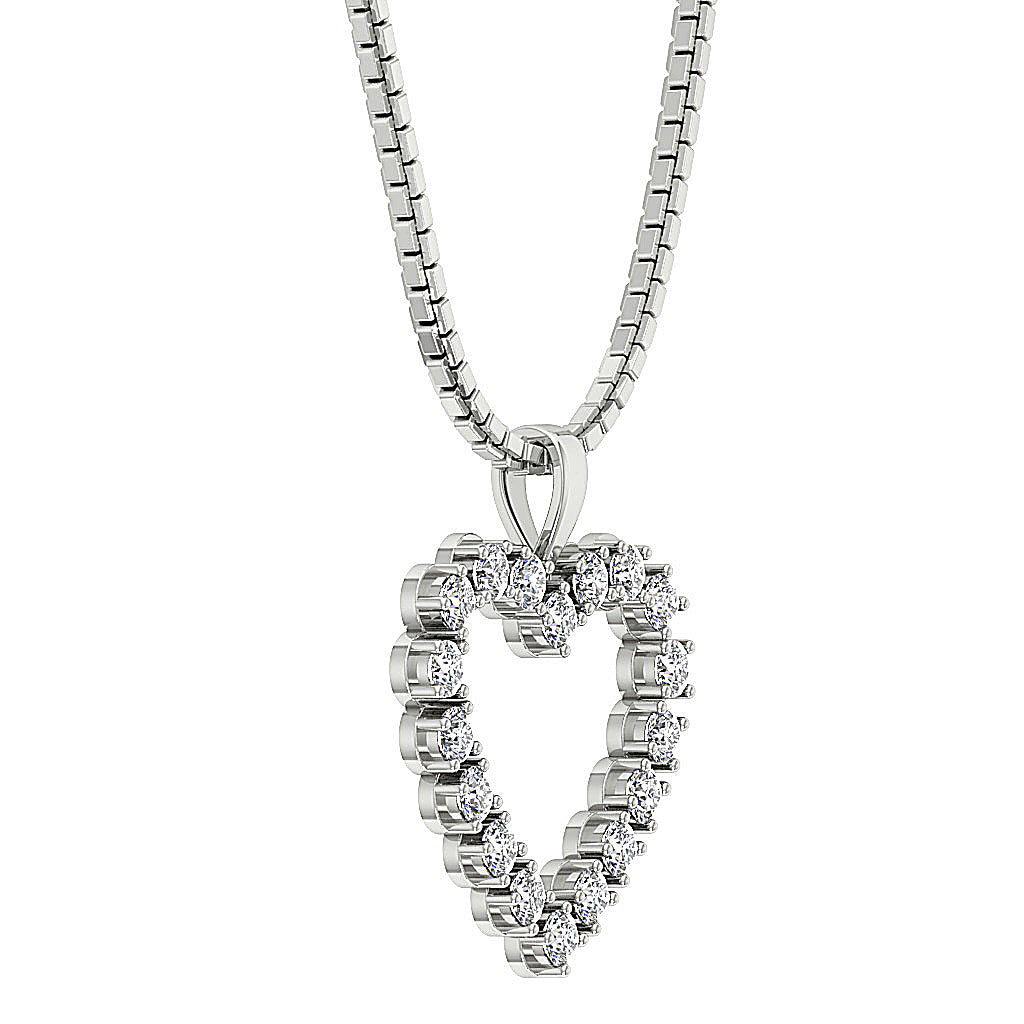 The Killian Gold Pave Set Heart Diamond Pendant