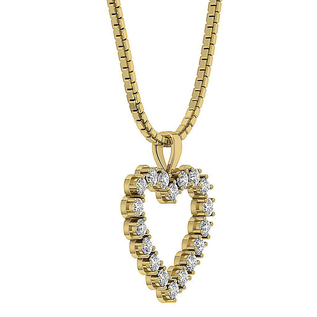 The Killian Gold Pave Set Heart Diamond Pendant