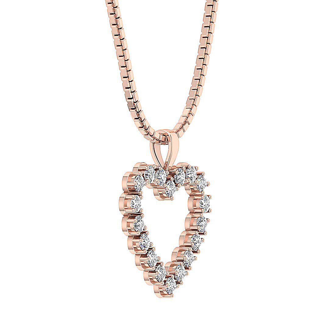 The Killian Gold Pave Set Heart Diamond Pendant