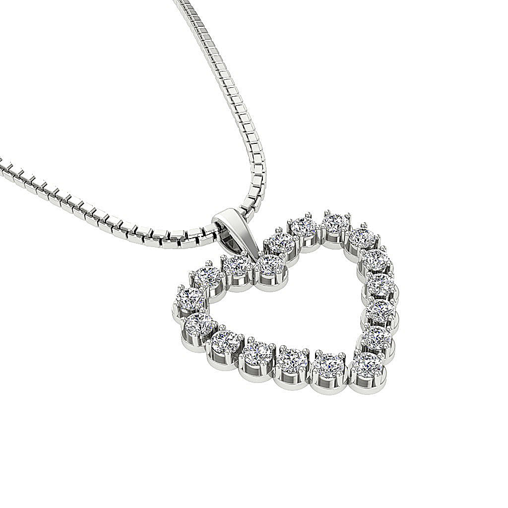 The Killian Gold Pave Set Heart Diamond Pendant