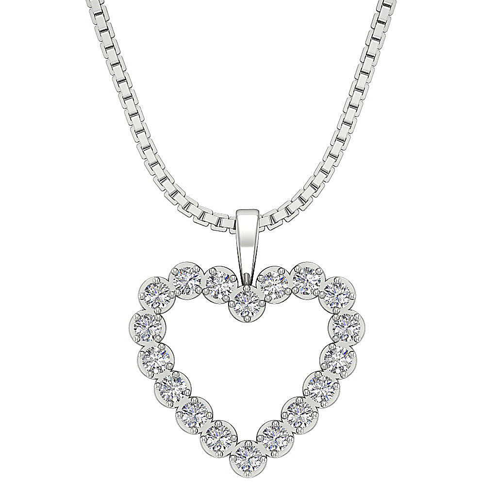 The Killian Gold Pave Set Heart Diamond Pendant