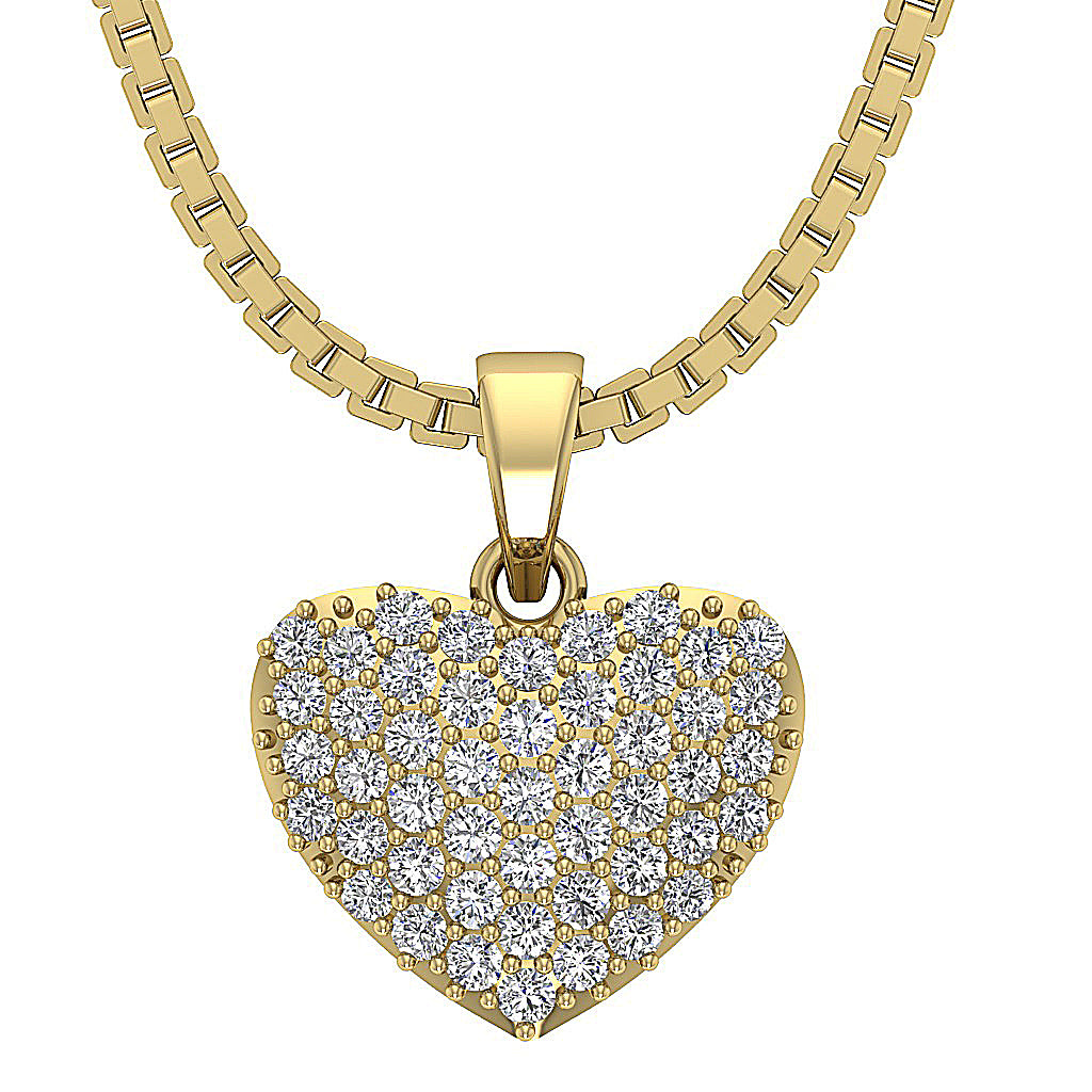 The Saint Love Of Heart Pendant necklace White Gold With Diamond For Her