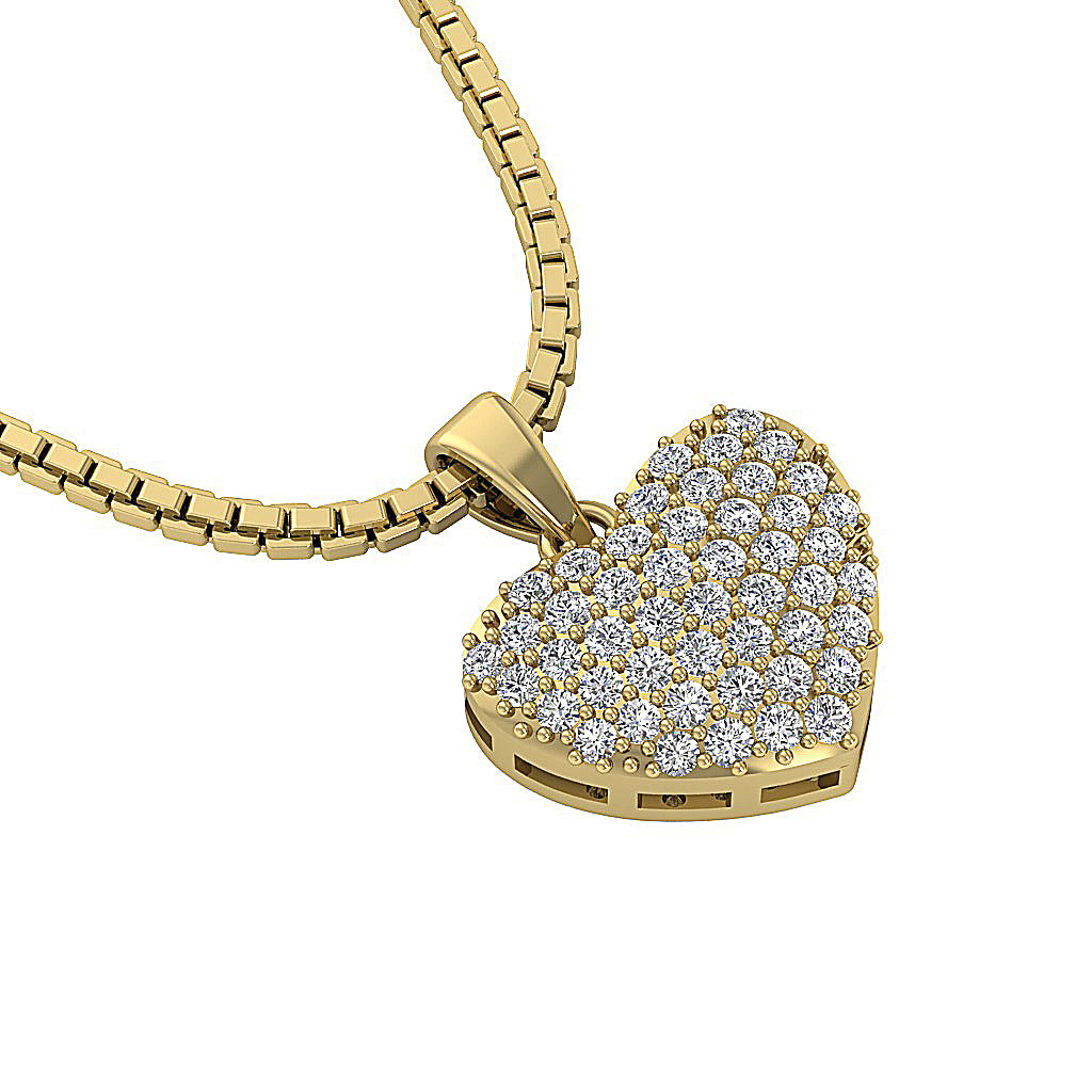 The Saint Love Of Heart Pendant necklace White Gold With Diamond For Her