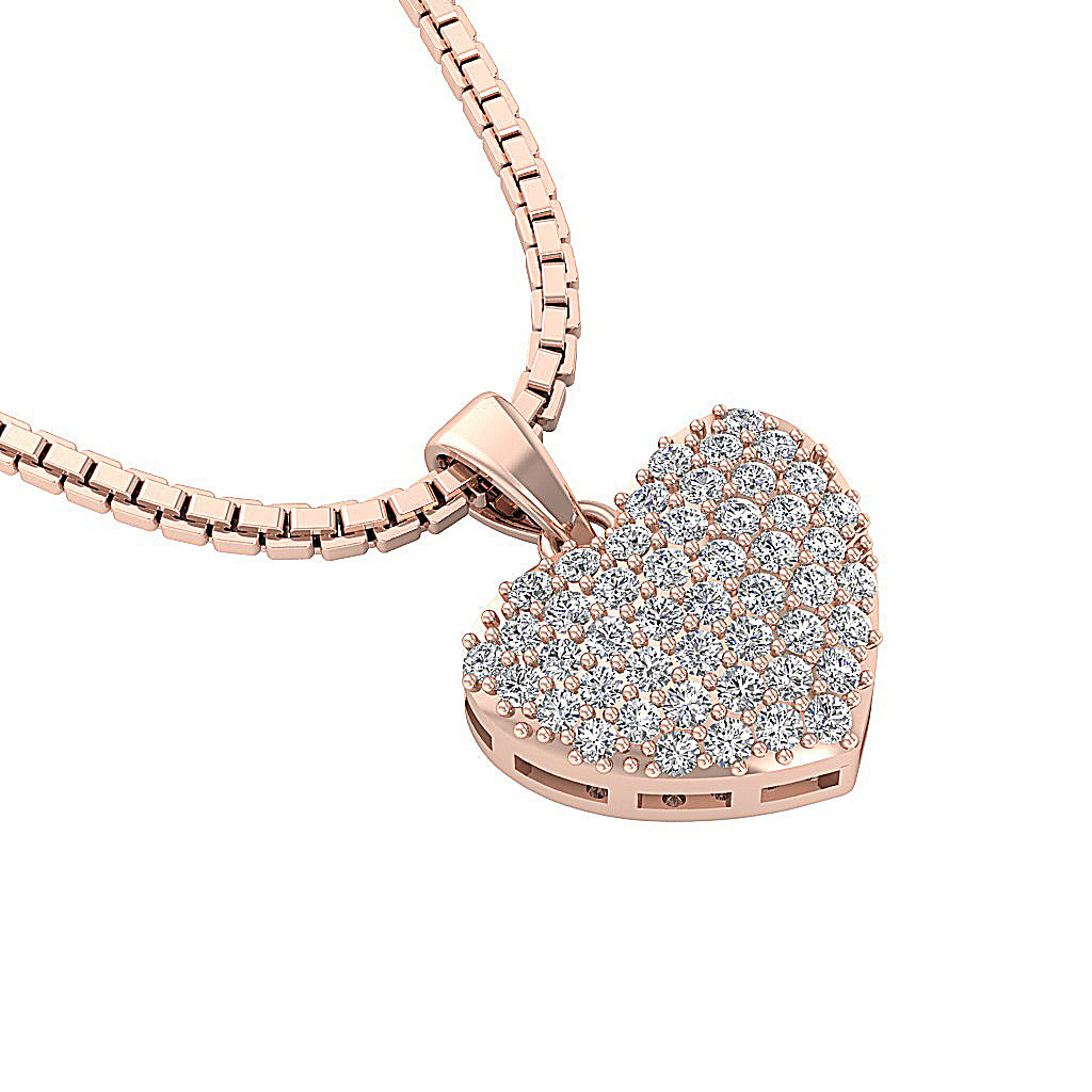 The Saint Love Of Heart Pendant necklace White Gold With Diamond For Her
