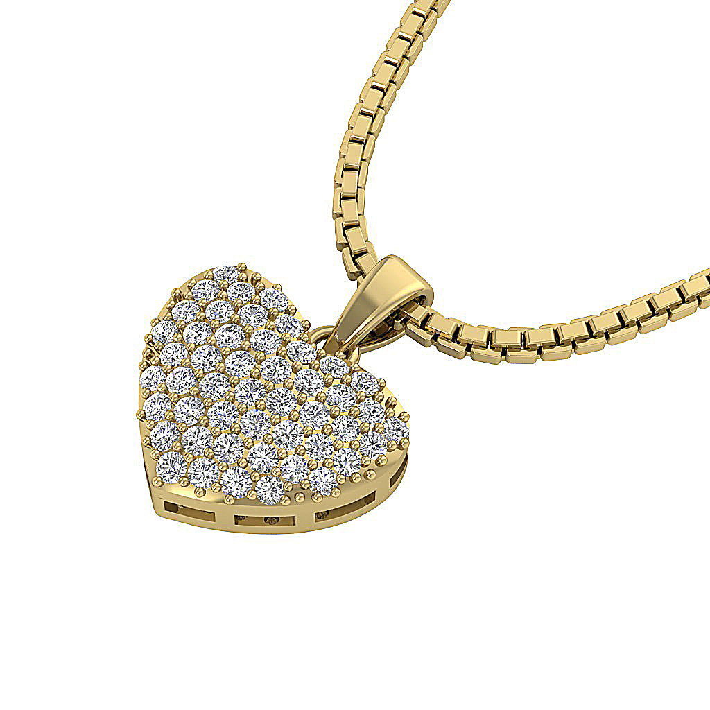 The Saint Love Of Heart Pendant necklace White Gold With Diamond For Her