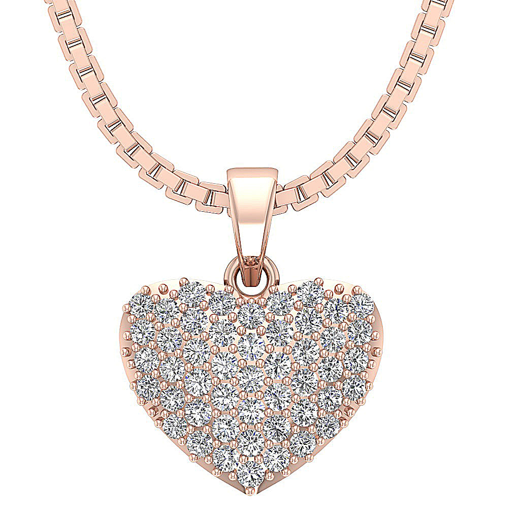 The Saint Love Of Heart Pendant necklace White Gold With Diamond For Her