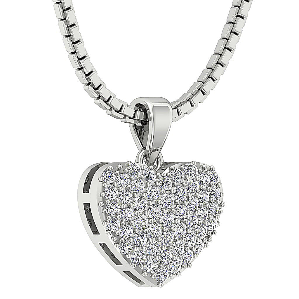 The Saint Love Of Heart Pendant necklace White Gold With Diamond For Her