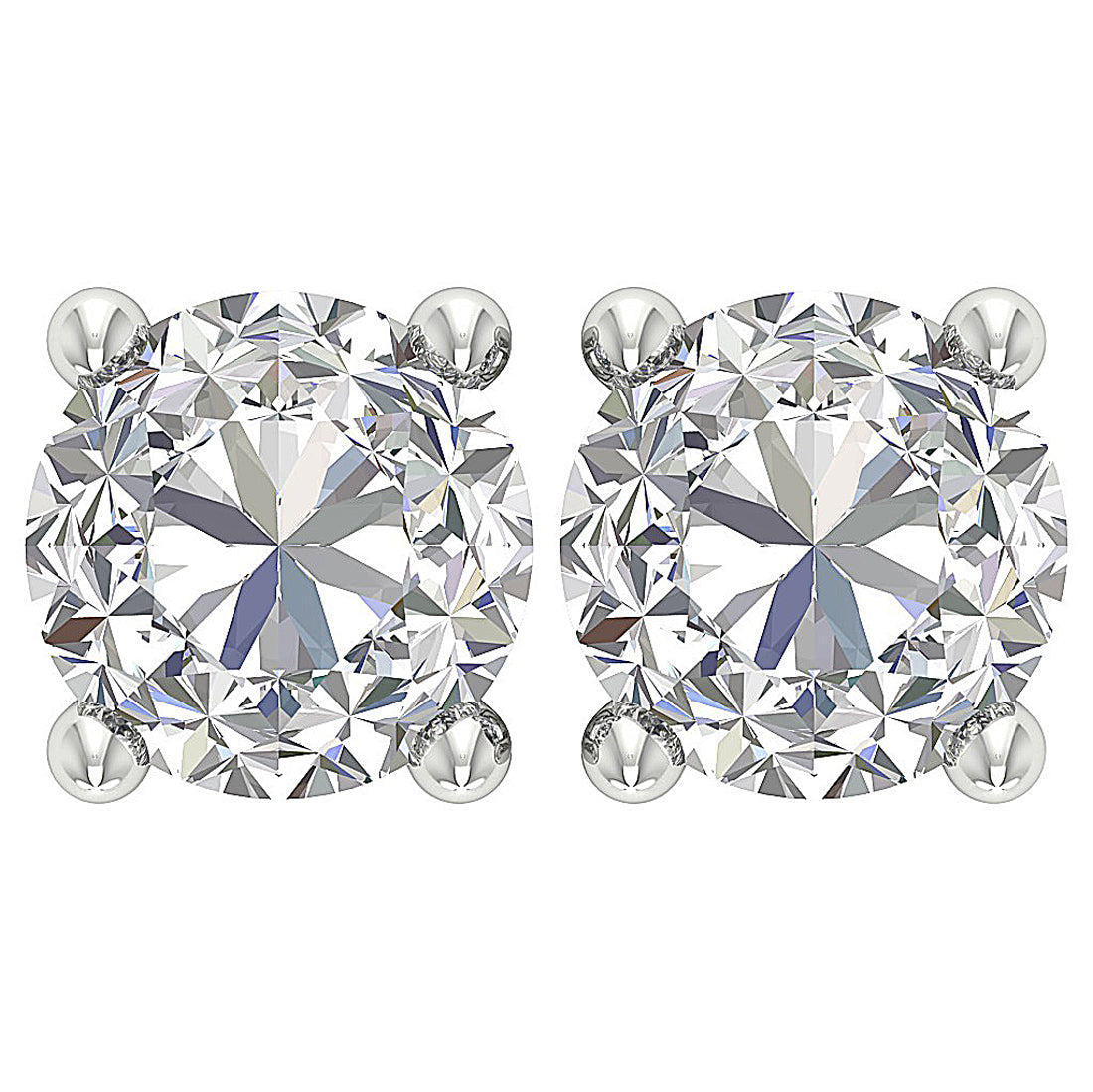 PlatinumSolitaireStudsEarringsProngSet