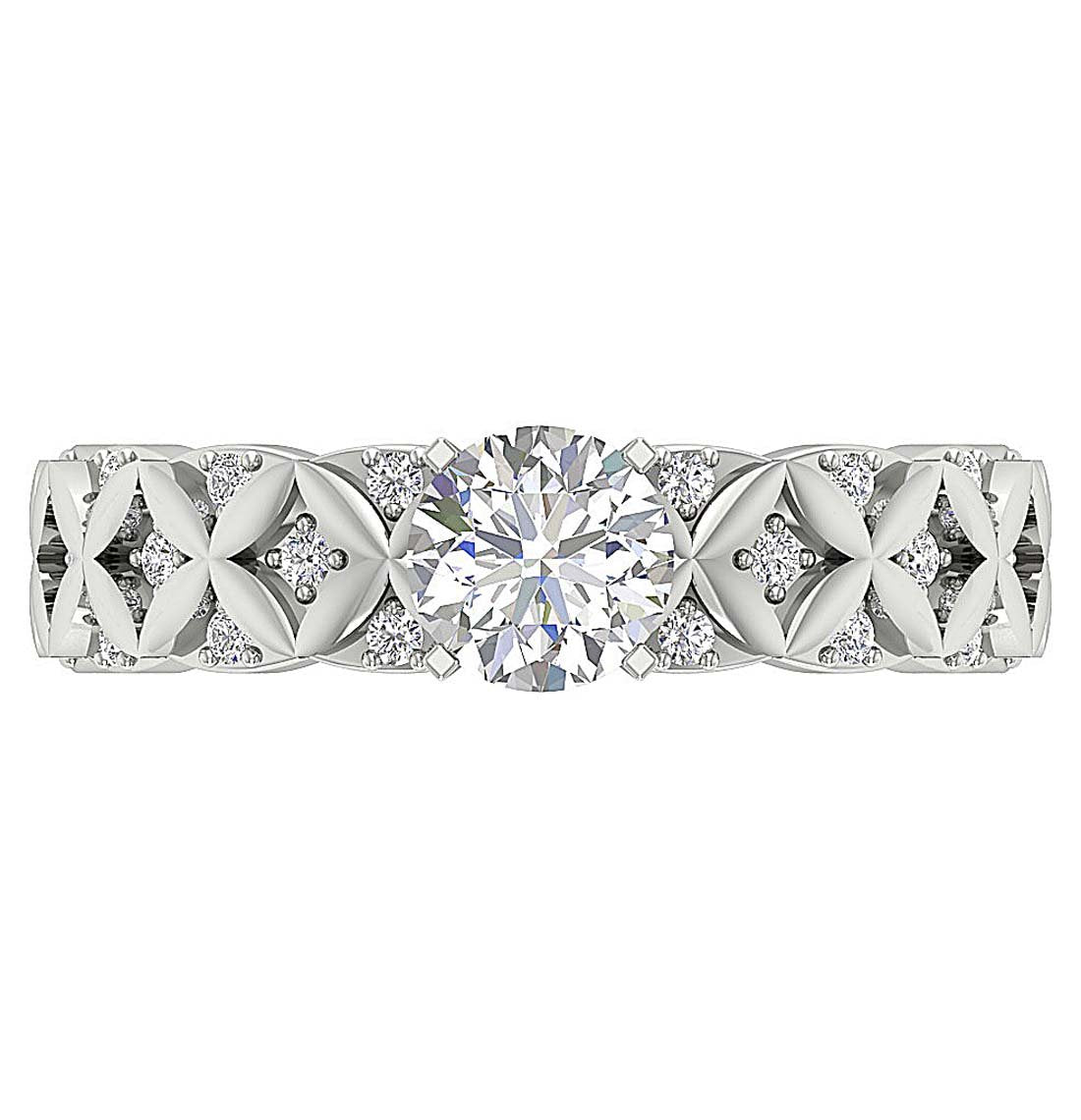I1 G 1.10 Ct Genuine Diamond Designer Solitaire Wedding Ring 14k Yellow Gold Prong Set