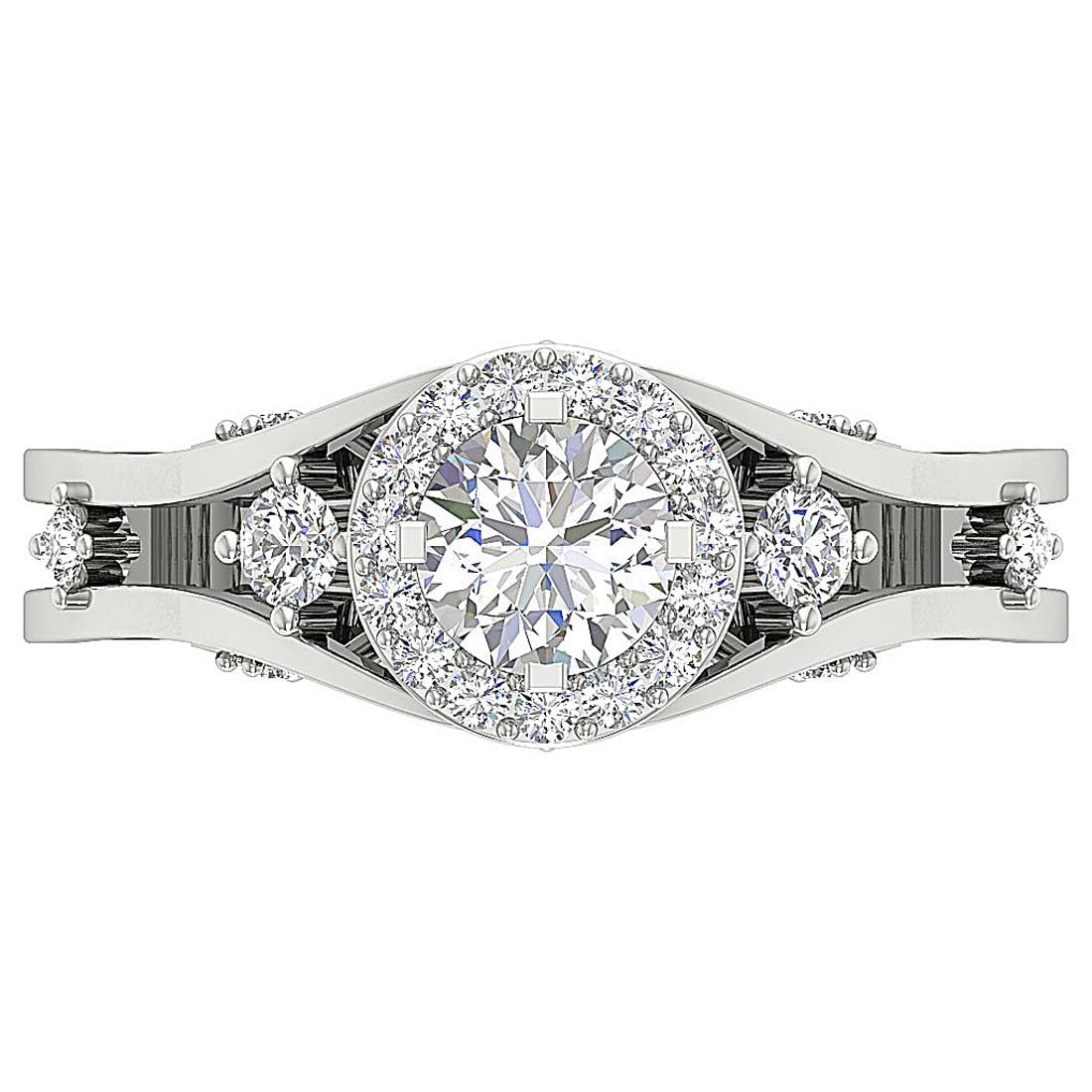 Fashion Genuine Natural Diamond Ring SI1 G 2.00 Ct Prong Set Solid Gold 9.10MM