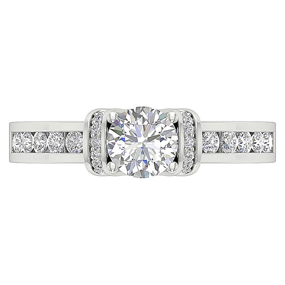 Designer Wedding Natural Diamond Ring 14K Solid Gold Round Cut SI1 G 1.75 Carat