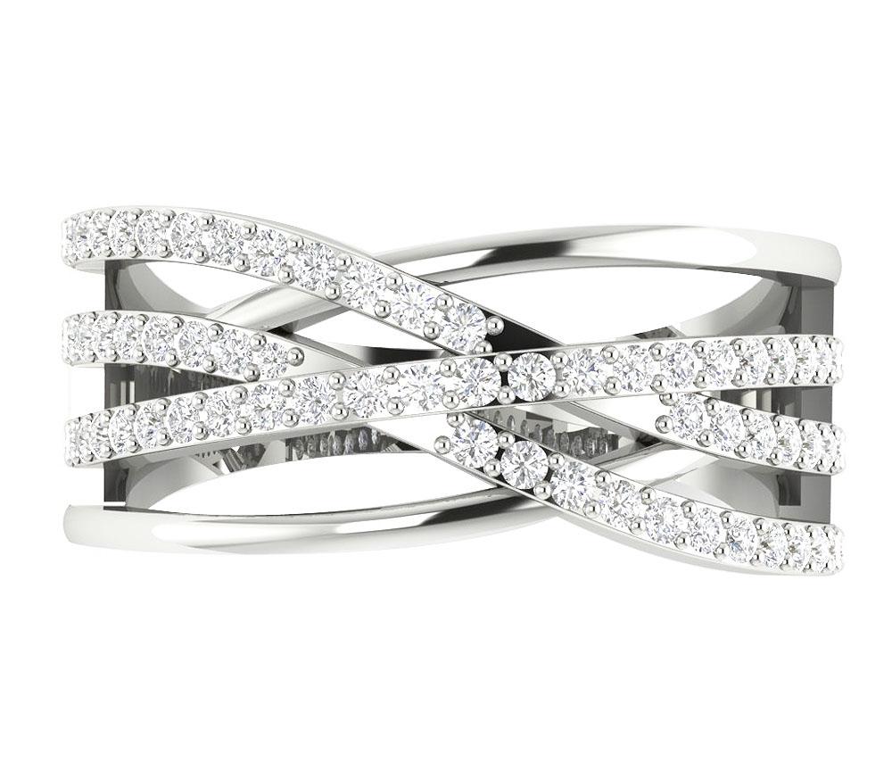 Genuine Diamond 14K Solid Gold Ring Prong Set SI1 G 0.60 Ct 8.95 MM