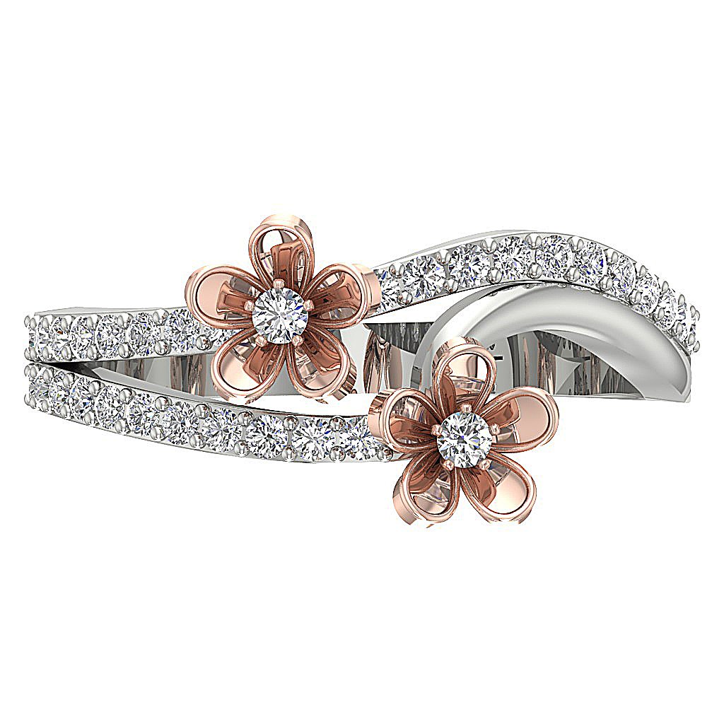 Anniversary Diamond Ring SI1 G 0.50Ct Prong Set 14K Solid Gold 10.00 MM