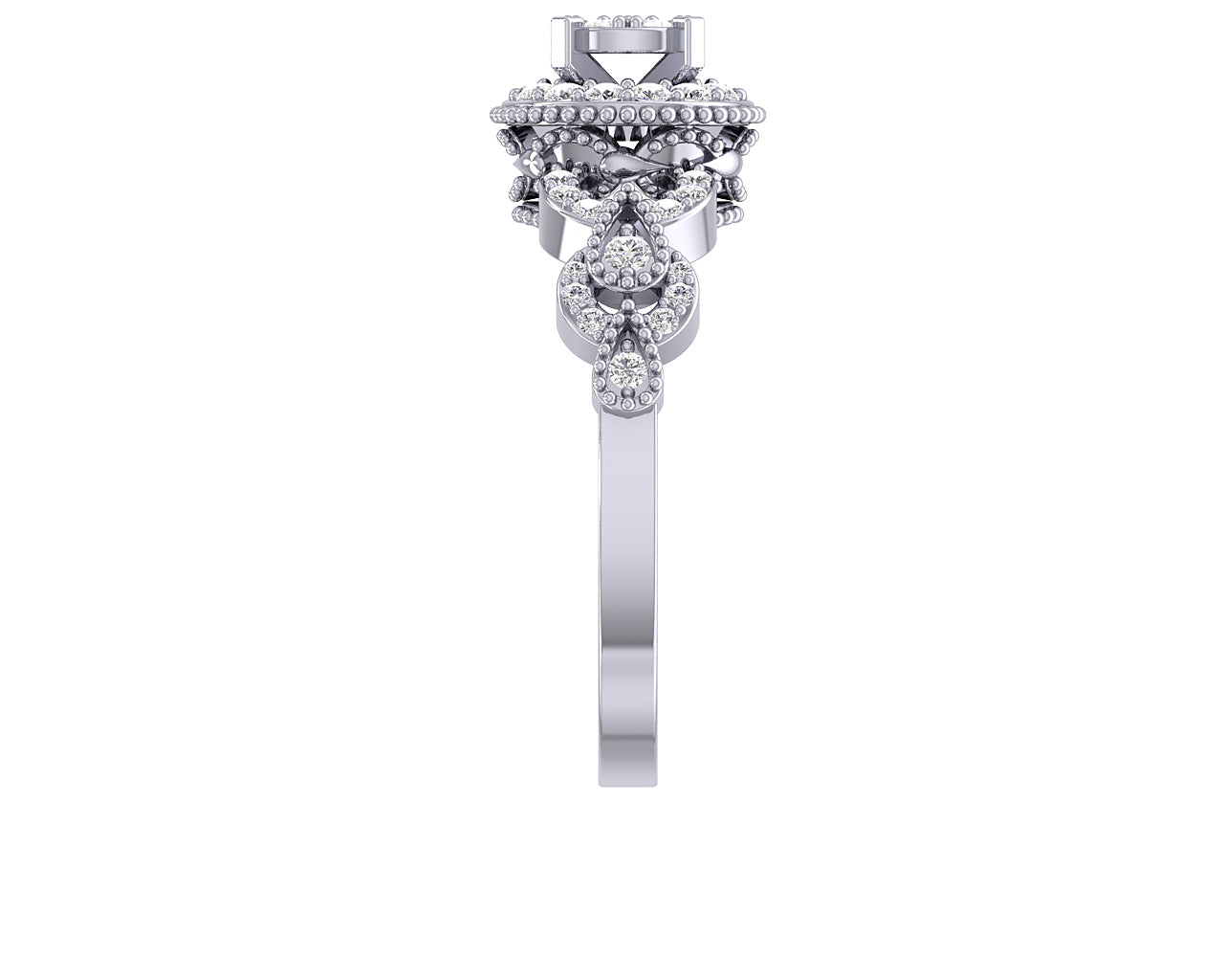 Designer Engagement Anniversary Ring I1 G 0.55 Carat Genine Diamond 14K Solid Gold