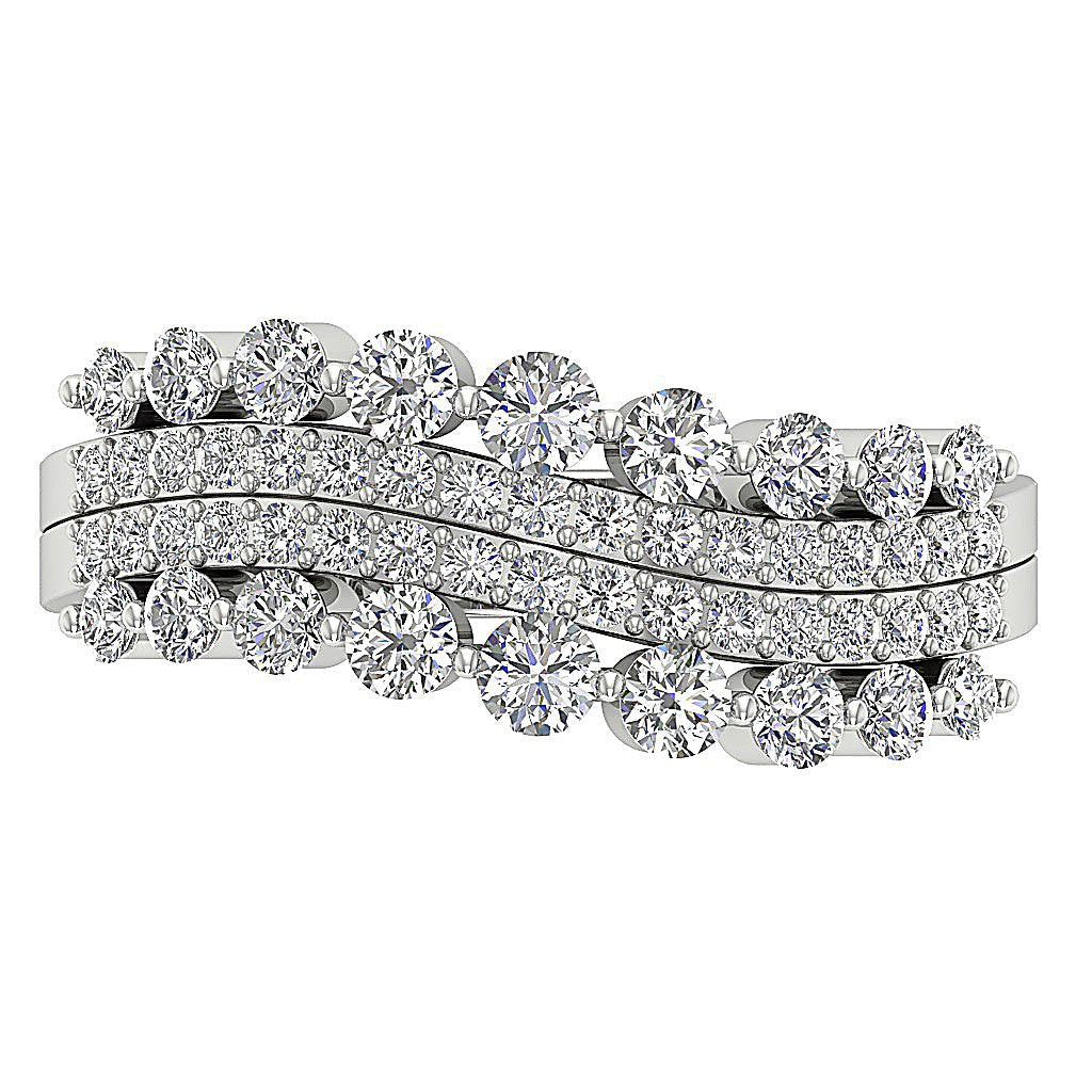 I1 G 1.30 Ct Wedding Ring 14K Yellow Gold Genuine Diamond Prong Set 9.80 MM