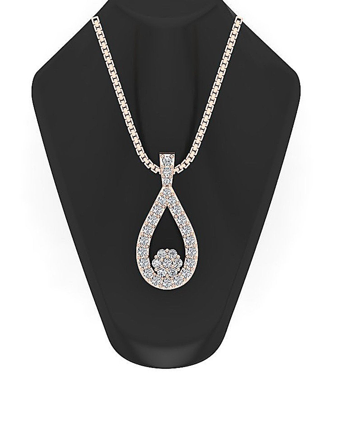 Fashion Pendants 14k/18k White Yellow Rose Gold I1/SI1 G 0.50 Carat Natural Diamond
